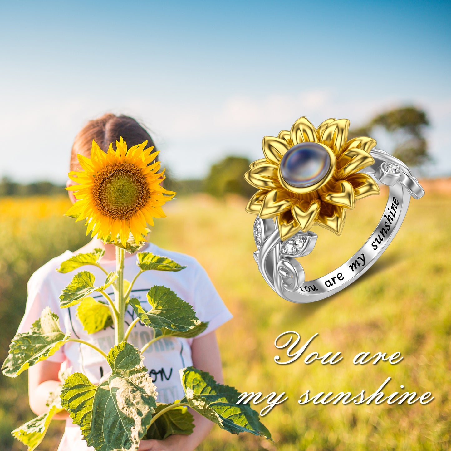 Sunshine & Sunflower Love Ring