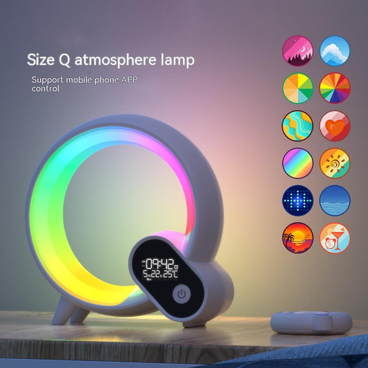 Smart Wake-Up LED Alarm Clock with Bluetooth Audio and Colorful Atmosphere Light